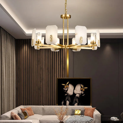 Luxury Copper Marble Chandelier - Nuvé