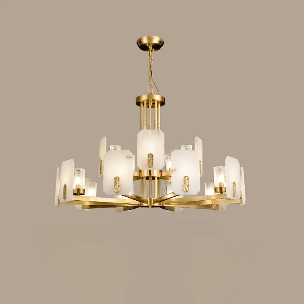 Luxury Copper Marble Chandelier - Nuvé