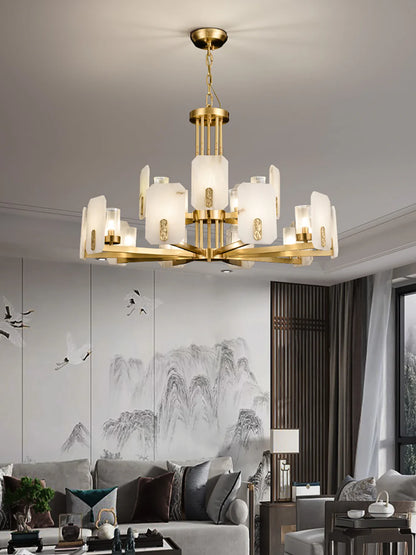 Luxury Copper Marble Chandelier - Nuvé