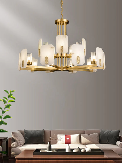 Luxury Copper Marble Chandelier - Nuvé