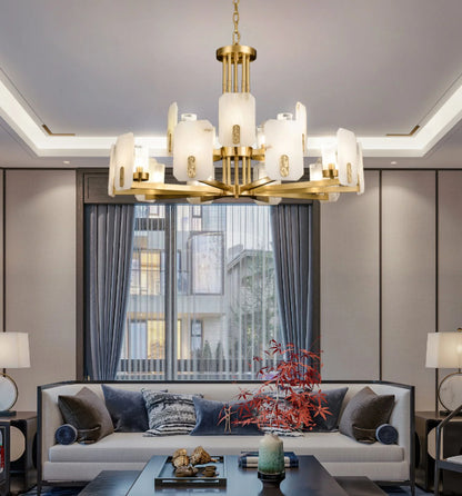 Luxury Copper Marble Chandelier - Nuvé