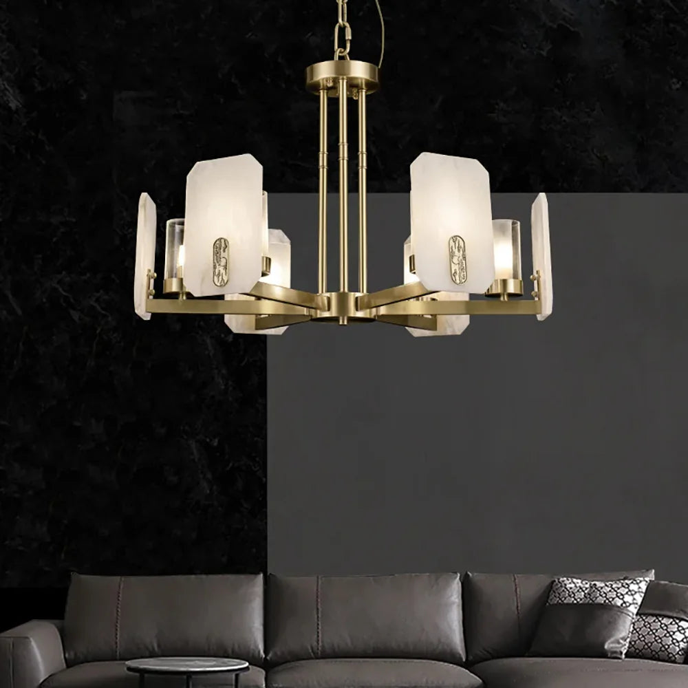 Luxury Copper Marble Chandelier - Nuvé