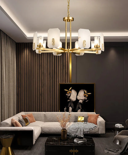 Luxury Copper Marble Chandelier - Nuvé