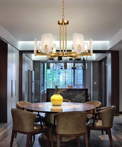 Luxury Copper Marble Chandelier - Nuvé