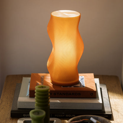Terra Labs Woogie Table Lamp with colorful, playful design and soft lighting, perfect for modern home decor.