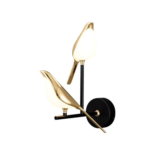 Korewolamp creative bird-shaped wall lamp mounted on a wall, with a sleek design and soft lighting for modern home decor.