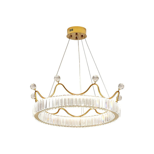 Crown Crystal Round Crystal Chandelier - Nuvé