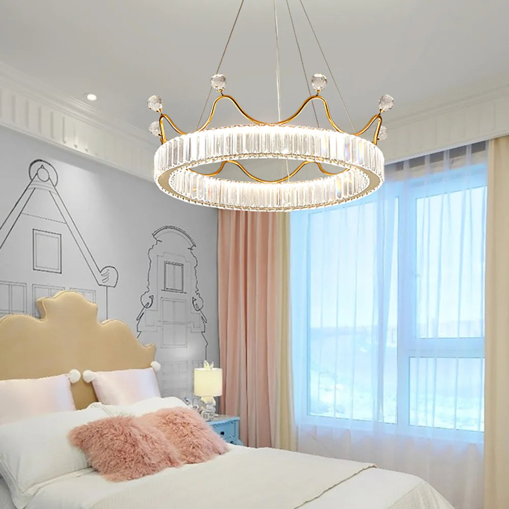Crown Crystal Round Crystal Chandelier - Nuvé