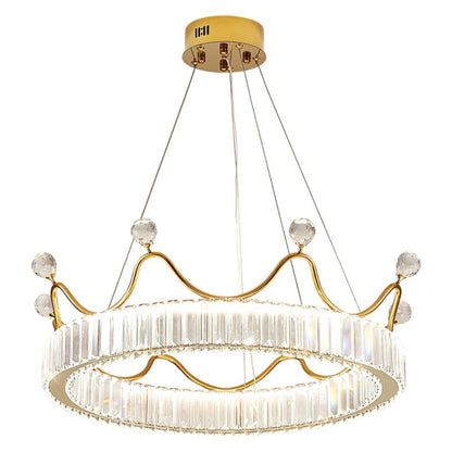 Crown Crystal Round Crystal Chandelier - Nuvé