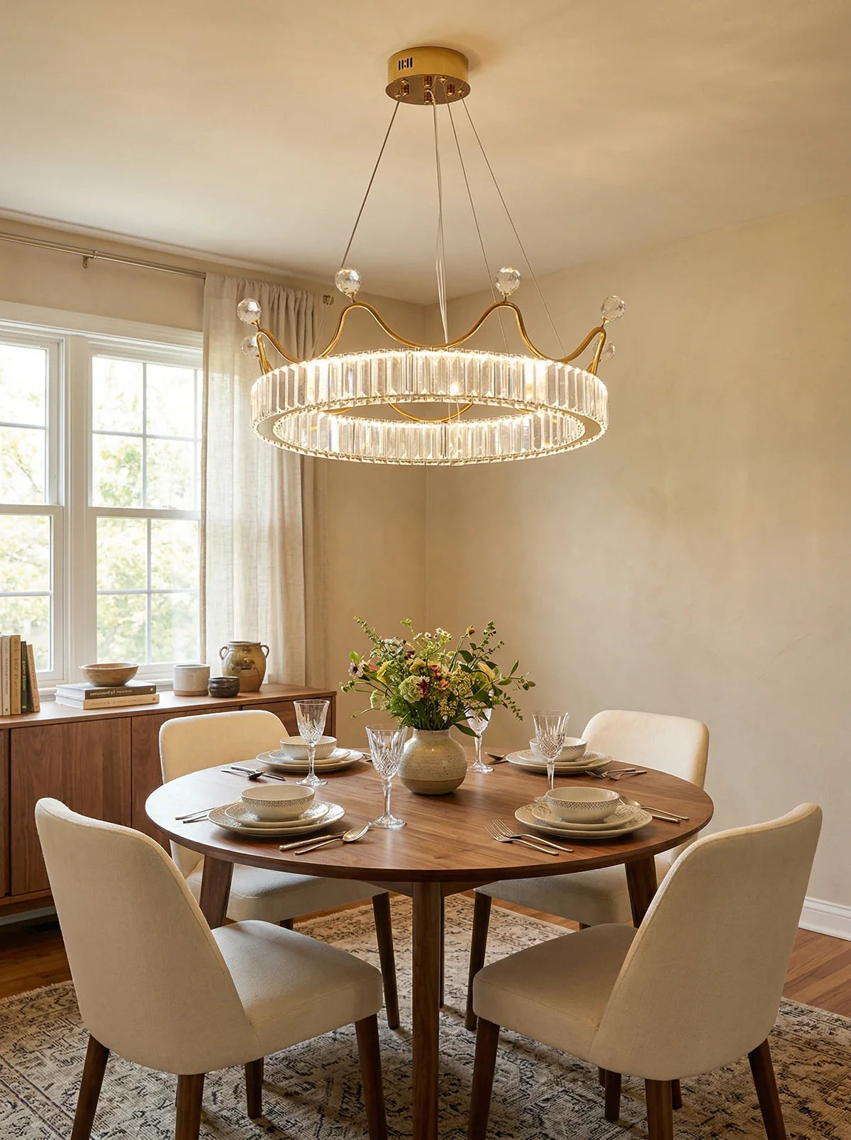 Crown Crystal Round Crystal Chandelier