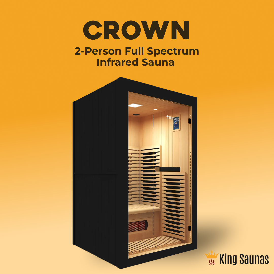 The Crown 2-Person Luxury Full Spectrum Infrared Sauna with Smart WiFi App Control - Nuvé