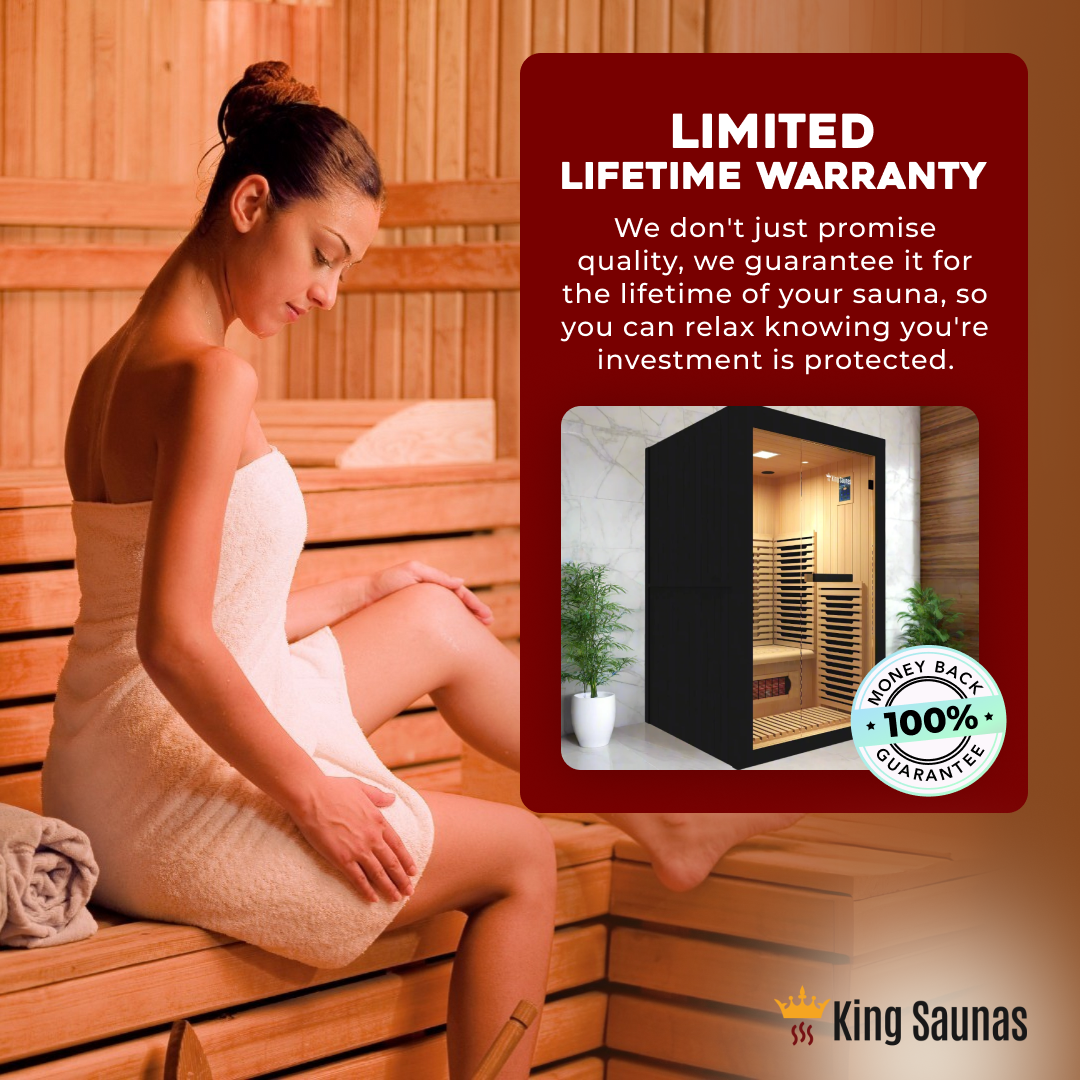 The Crown 2-Person Luxury Full Spectrum Infrared Sauna with Smart WiFi App Control - Nuvé