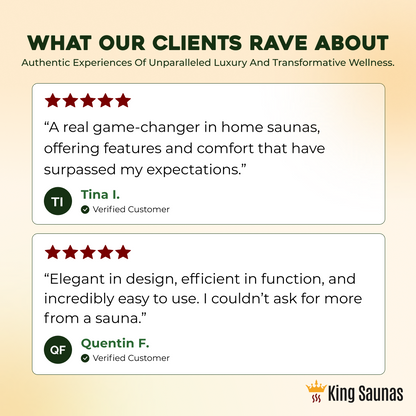 The Crown 2-Person Luxury Full Spectrum Infrared Sauna with Smart WiFi App Control - Nuvé