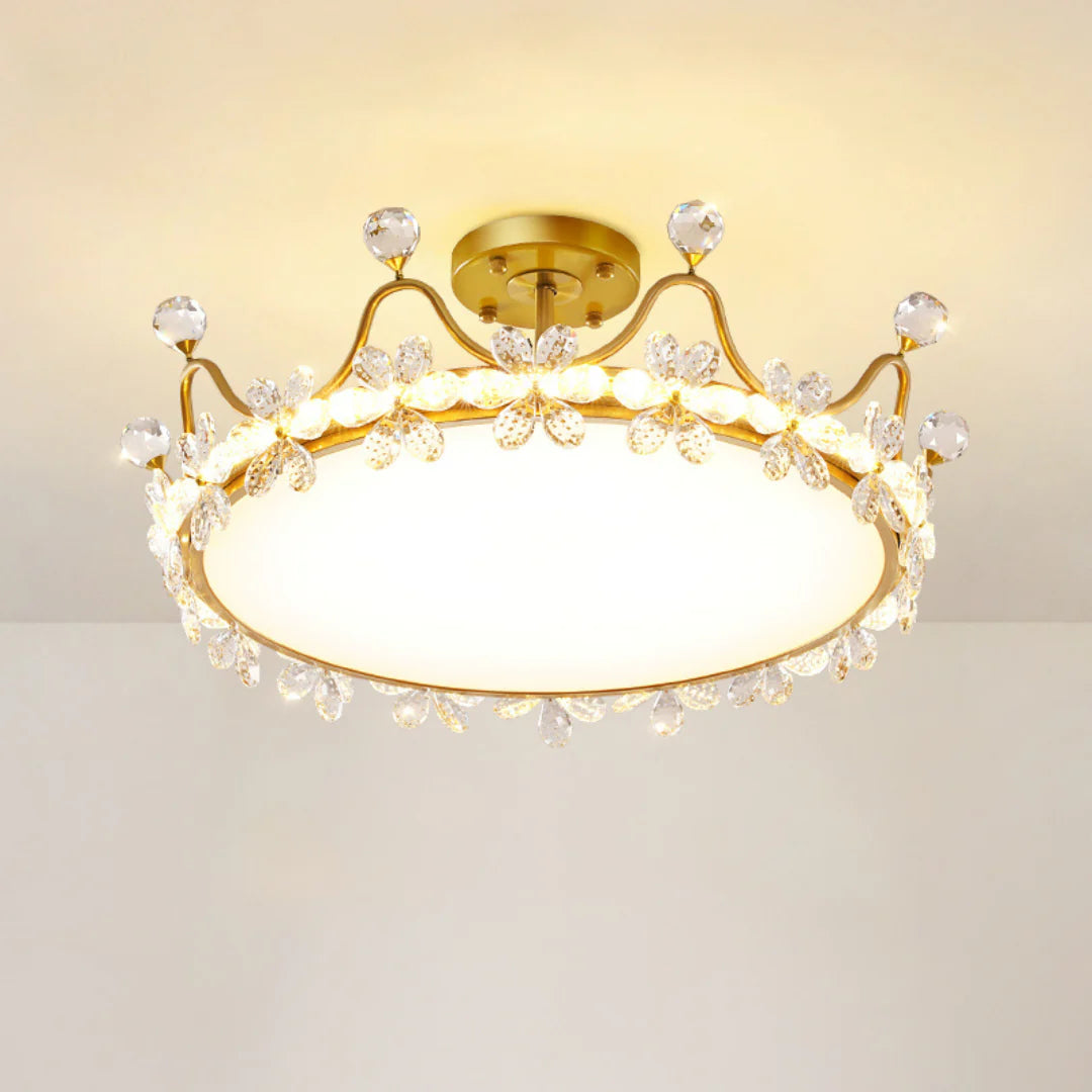 Crystal Crown Simple Ceiling Light - Nuvé