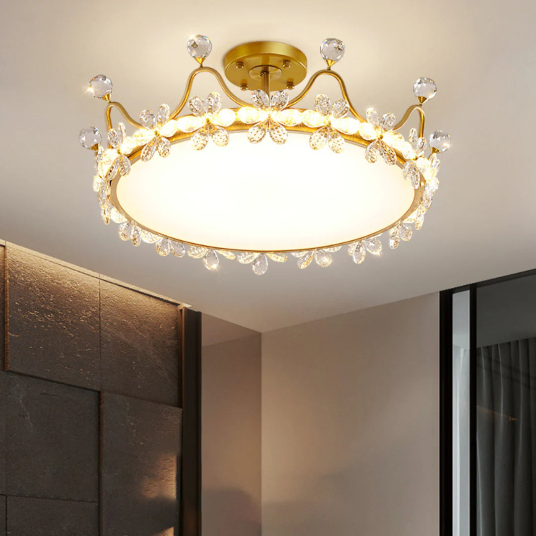 Crystal Crown Simple Ceiling Light - Nuvé