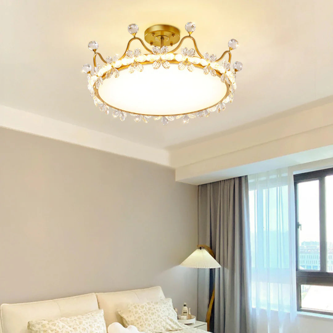 Crystal Crown Simple Ceiling Light - Nuvé