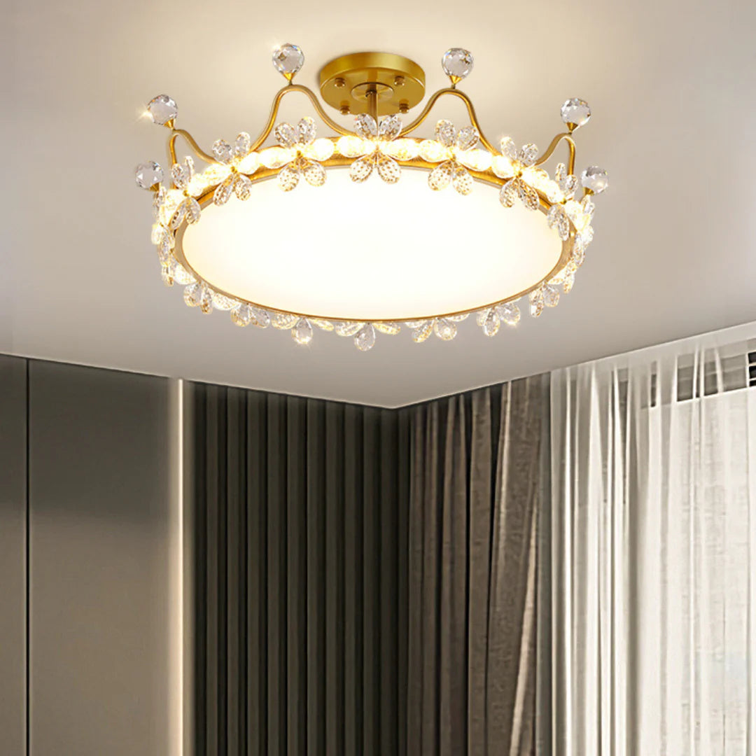 Crystal Crown Simple Ceiling Light - Nuvé