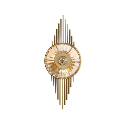 Crystal Gear Gold Wall Light - Nuvé