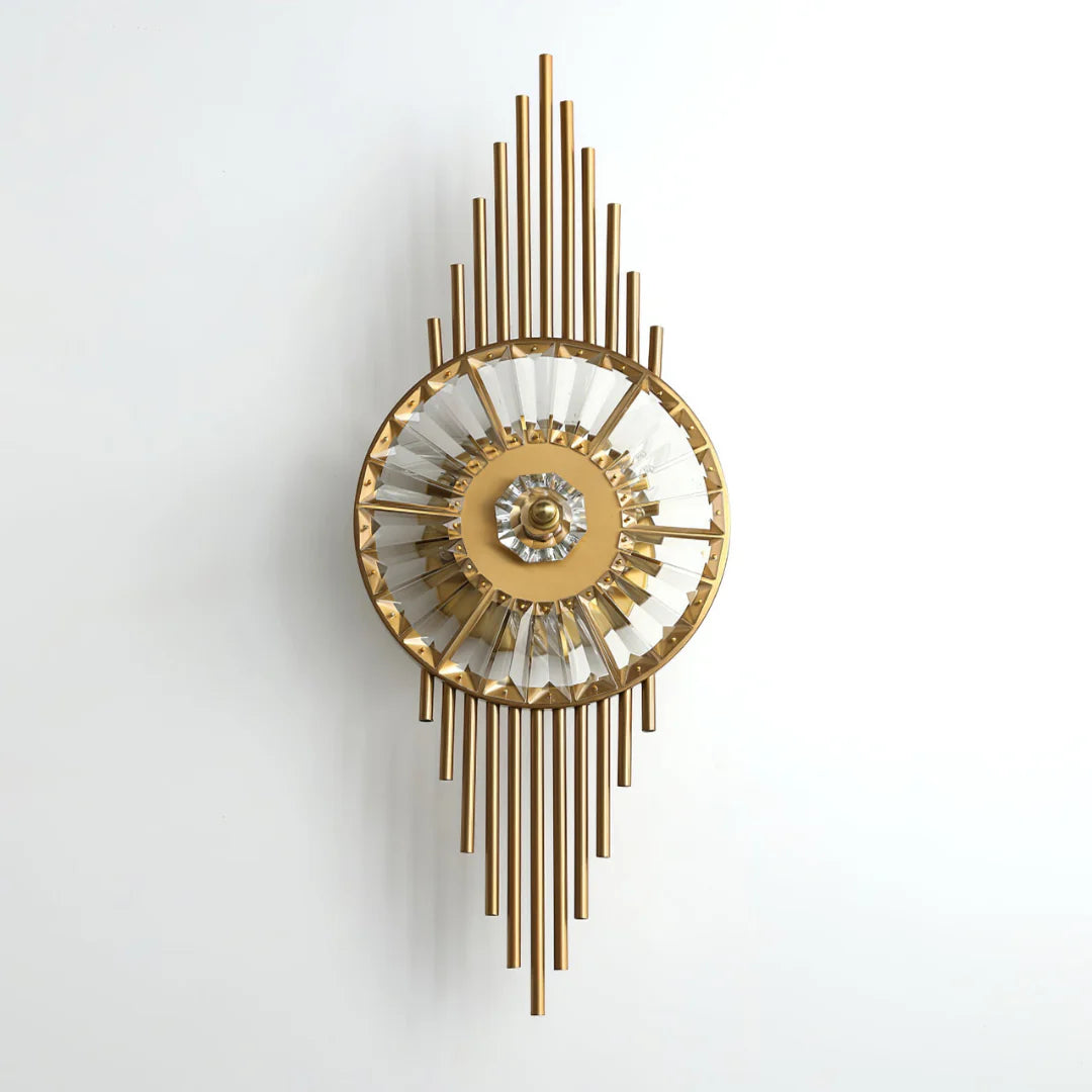 Crystal Gear Gold Wall Light - Nuvé