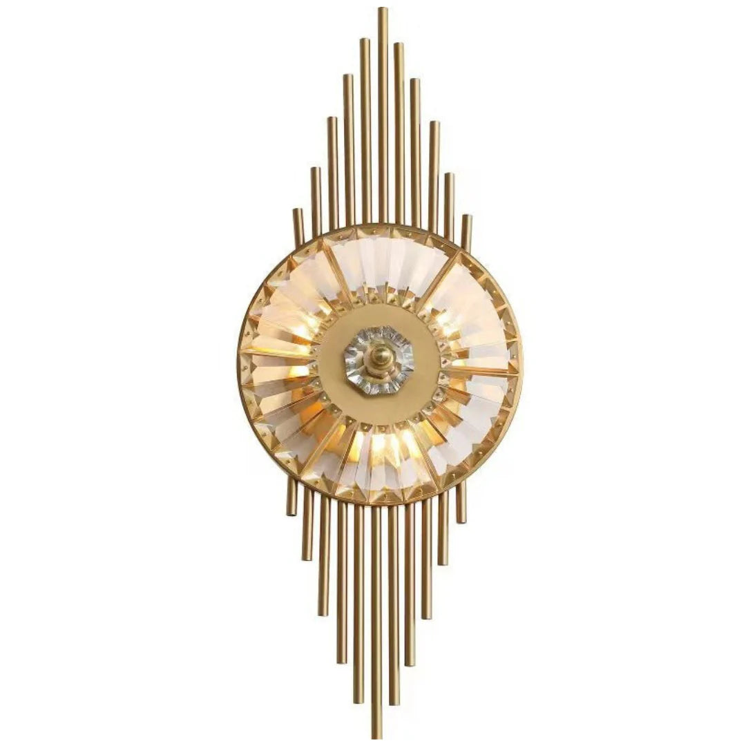 Crystal Gear Gold Wall Light - Nuvé