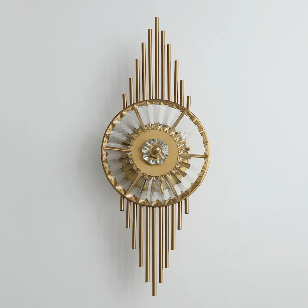Crystal Gear Gold Wall Light - Nuvé