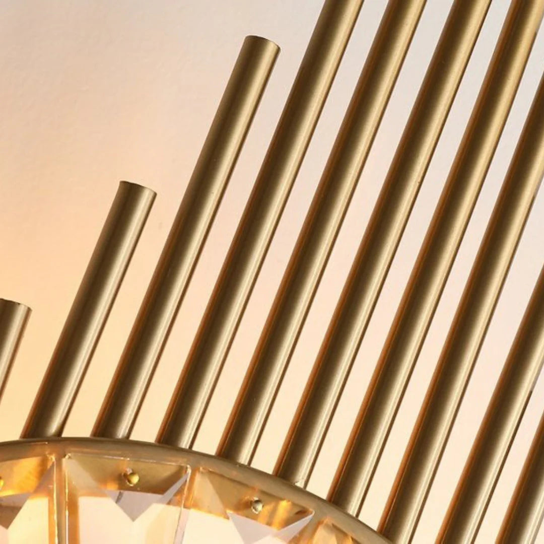 Crystal Gear Gold Wall Light - Nuvé