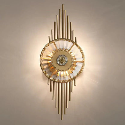 Crystal Gear Gold Wall Light - Nuvé