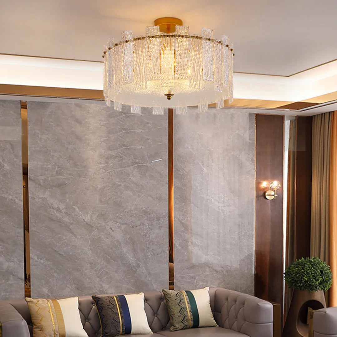 Crystal Gold Ceiling Lamp - Nuvé
