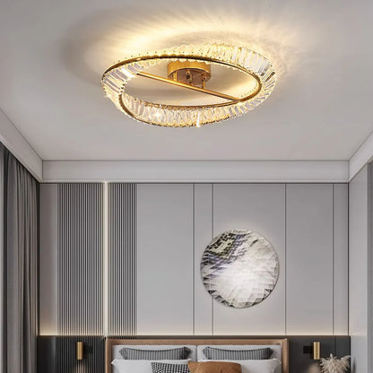 Wave Circular Crystal Ceiling Lamp - Nuvé