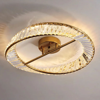 Wave Circular Crystal Ceiling Lamp - Nuvé