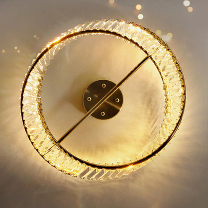 Wave Circular Crystal Ceiling Lamp - Nuvé