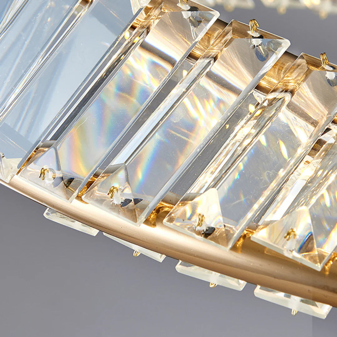 Wave Circular Crystal Ceiling Lamp - Nuvé