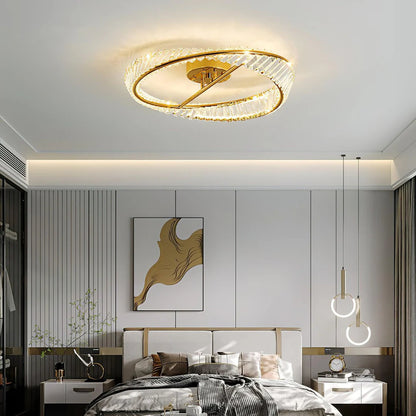 Wave Circular Crystal Ceiling Lamp - Nuvé