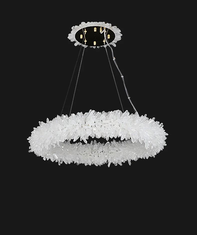 Crystal Brass Round Chandelier - Nuvé
