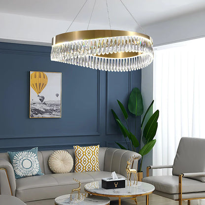 Golden Ring Crystal Light Luxury Chandelier - Nuvé