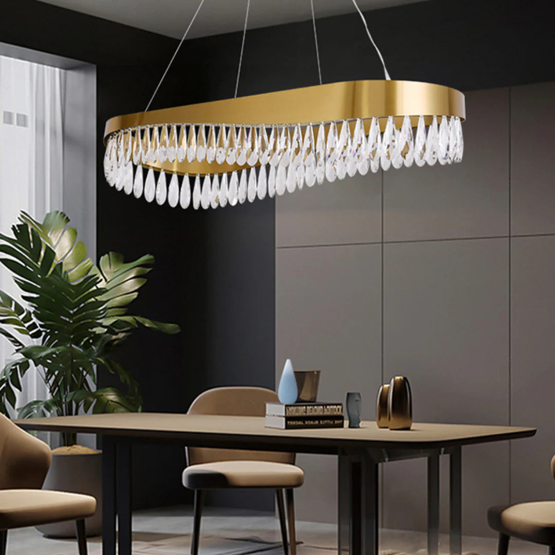 Golden Ring Crystal Light Luxury Chandelier - Nuvé
