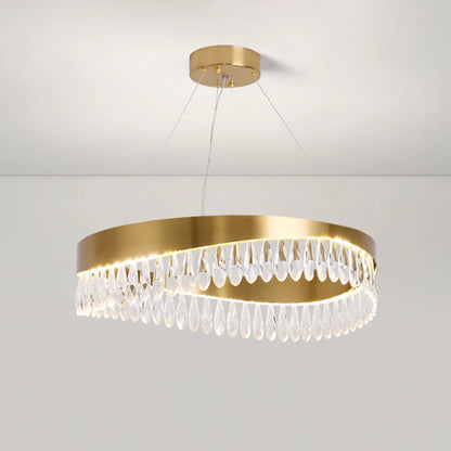 Golden Ring Crystal Light Luxury Chandelier - Nuvé