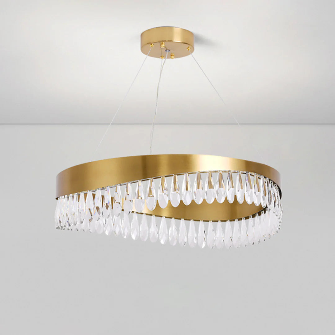 Golden Ring Crystal Light Luxury Chandelier - Nuvé
