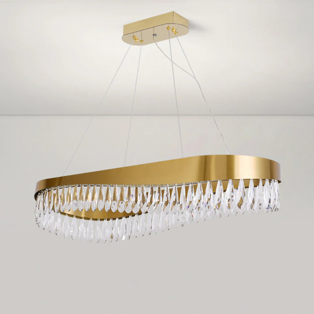 Golden Ring Crystal Light Luxury Chandelier - Nuvé
