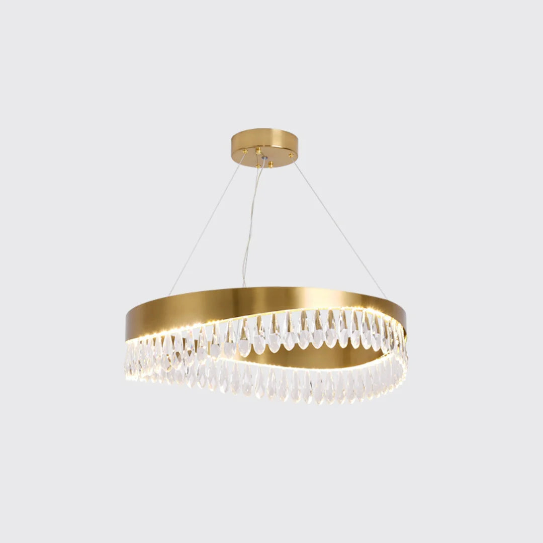 Golden Ring Crystal Light Luxury Chandelier - Nuvé