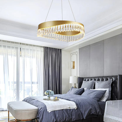 Golden Ring Crystal Light Luxury Chandelier - Nuvé