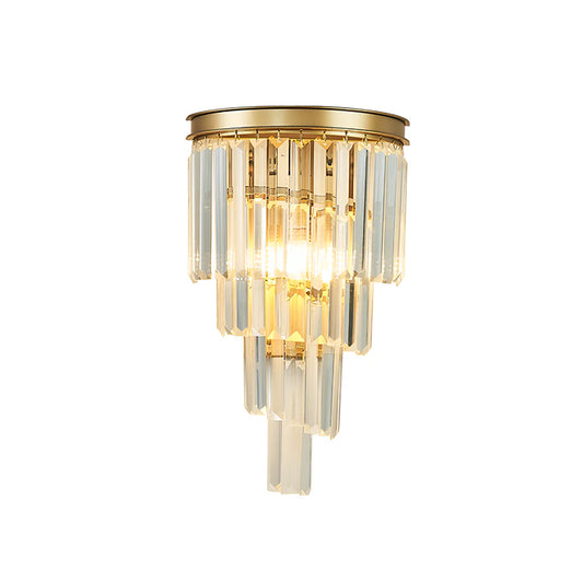 Crystal Tiered Tapered Wall Light - Nuvé