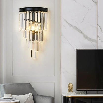 Crystal Tiered Tapered Wall Light - Nuvé