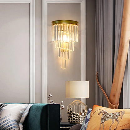 Crystal Tiered Tapered Wall Light - Nuvé
