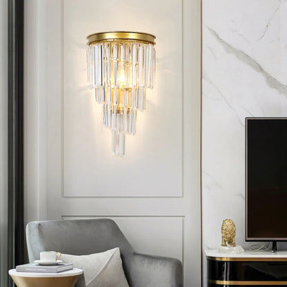 Crystal Tiered Tapered Wall Light - Nuvé