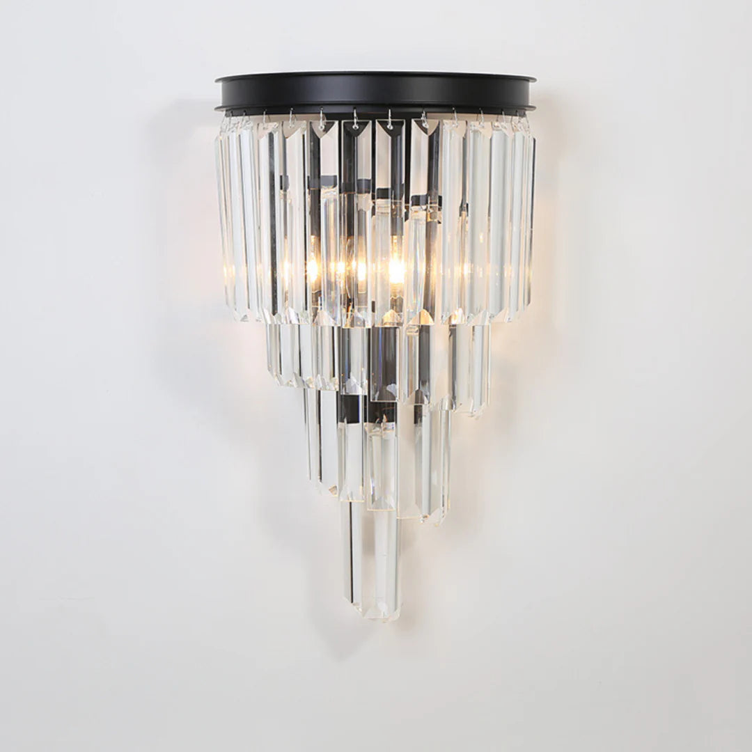 Crystal Tiered Tapered Wall Light - Nuvé
