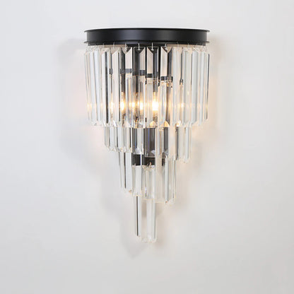 Crystal Tiered Tapered Wall Light - Nuvé