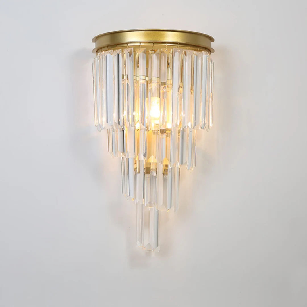 Crystal Tiered Tapered Wall Light - Nuvé