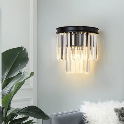 Crystal Tiered Tapered Wall Light - Nuvé