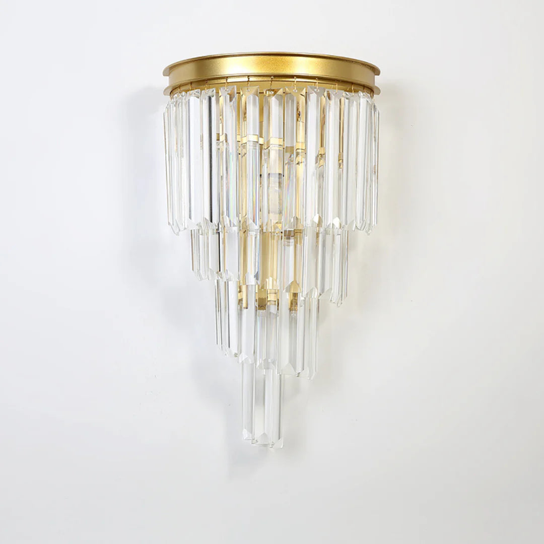 Crystal Tiered Tapered Wall Light - Nuvé